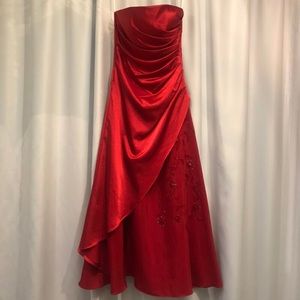 Red A line dress